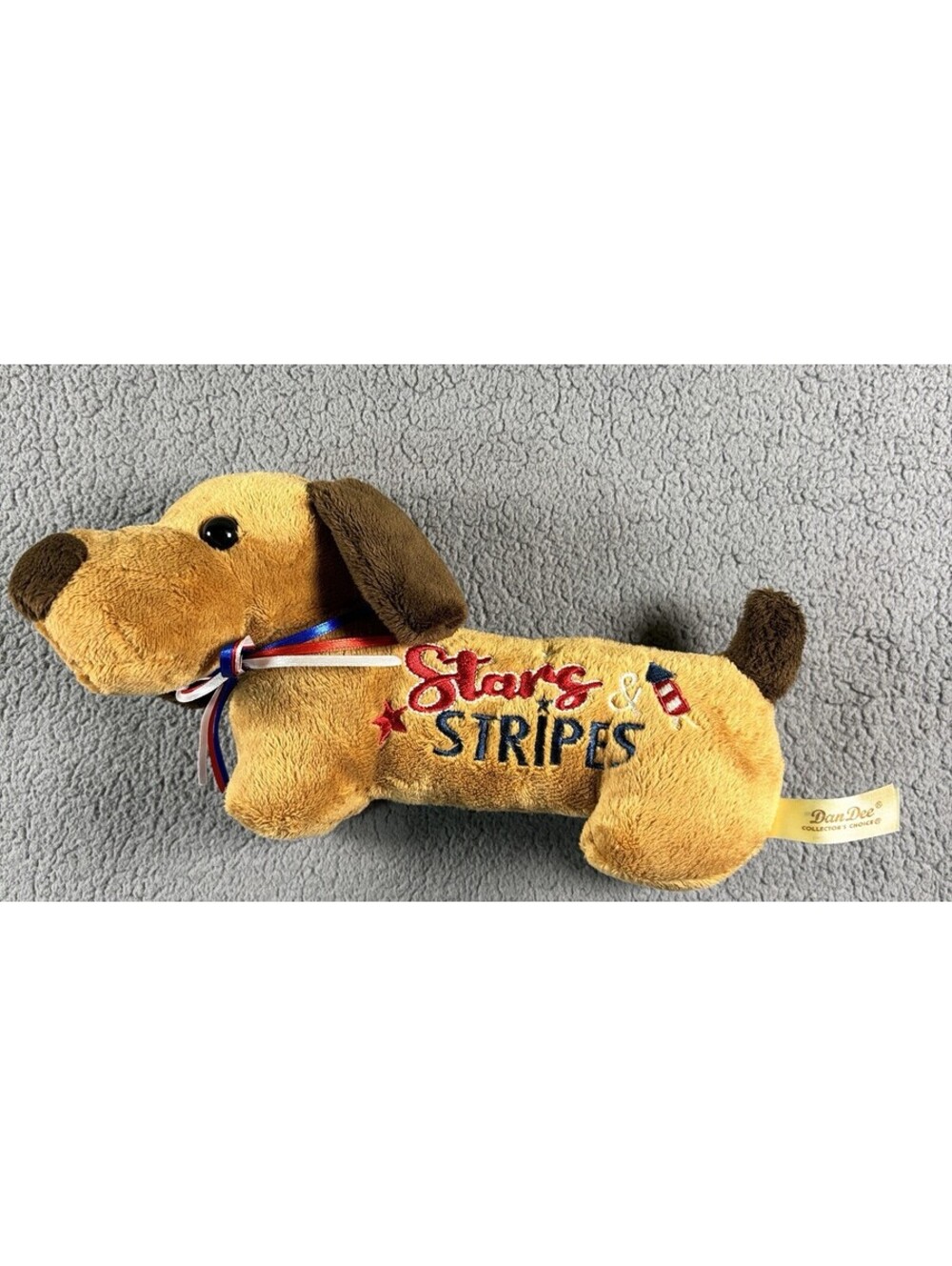 Dan Dee Collectors Choice Dachshund Stars & Stripes Patriotic Weenie Dog 11" USA